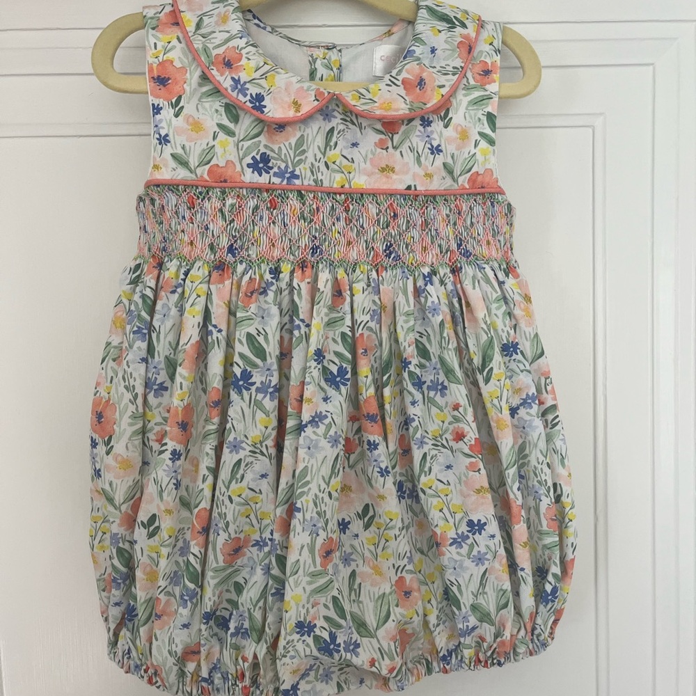 EUC Cecil and Lou smocked bubble, 2T